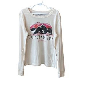 Billabong Long Sleeve Tee Shirt California Love Bear Size Small